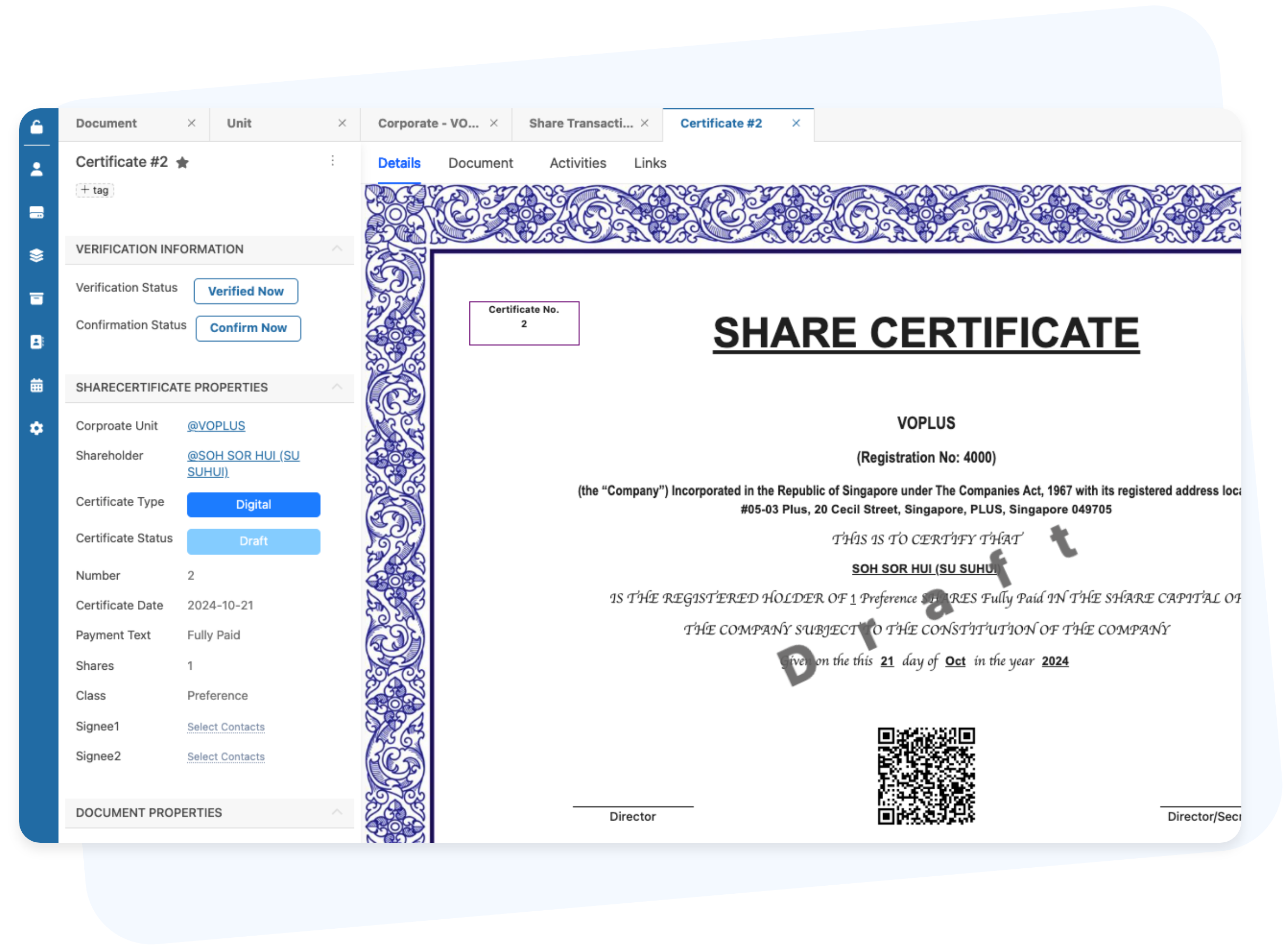 Digital Certificate Issuance