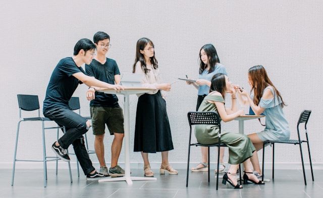 Passionate team collaborating on corporate solutions